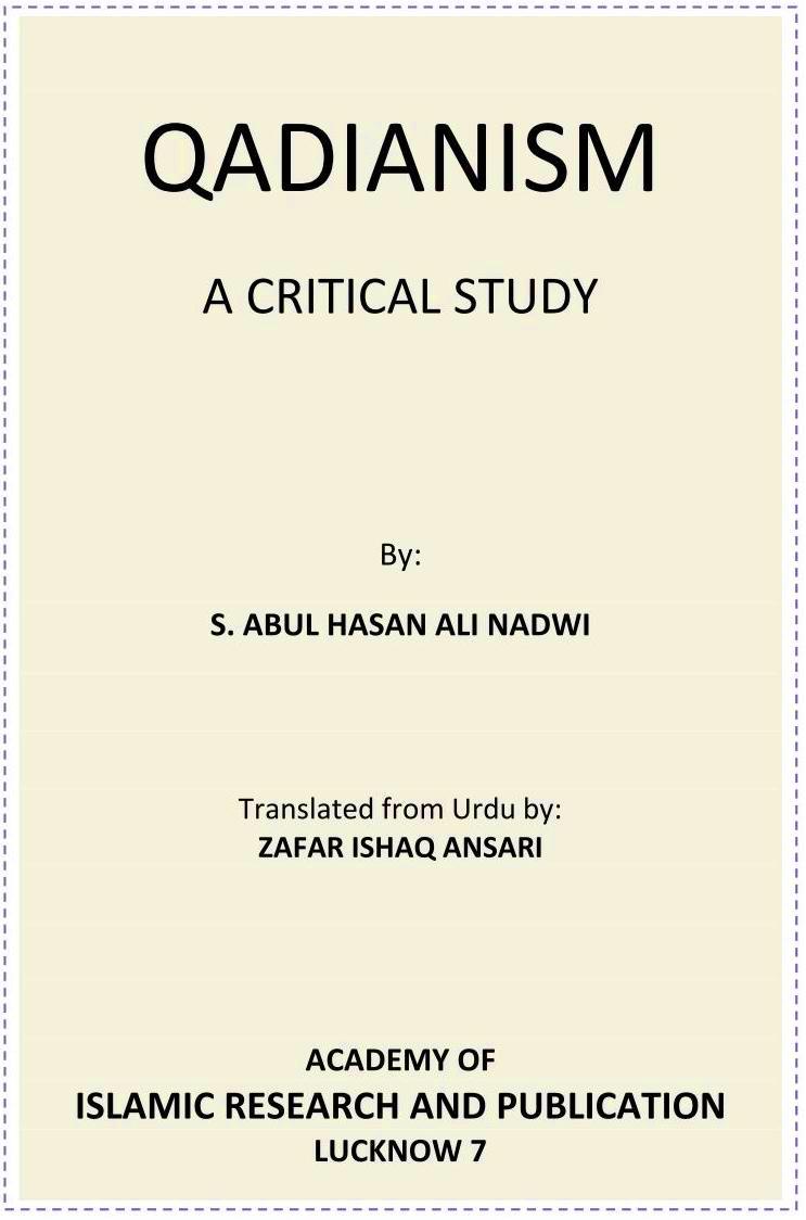 Qadianism: A Critical Study